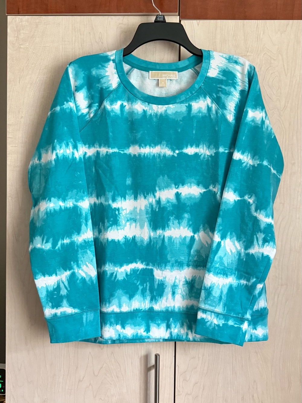 Women’s Teal & White Tie-Dye Long Sleeve Top - Michael Kors